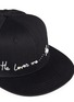 Detail View - Click To Enlarge - PIERS ATKINSON - 'He Loves Me' beaded slogan baseball cap