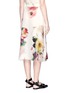 Back View - Click To Enlarge - LANVIN - Watercolour floral print silk midi skirt