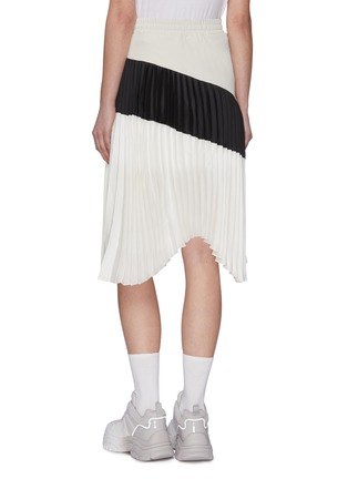 Back View - Click To Enlarge - FILA X 3.1 PHILLIP LIM - Asymmetric colourblock pleated skirt