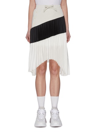 Main View - Click To Enlarge - FILA X 3.1 PHILLIP LIM - Asymmetric colourblock pleated skirt