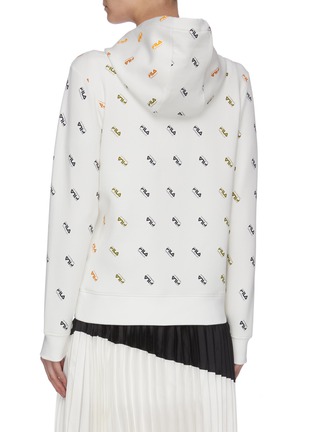 Back View - Click To Enlarge - FILA X 3.1 PHILLIP LIM - Ombre drawstring all over logo print hoodie