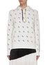 Main View - Click To Enlarge - FILA X 3.1 PHILLIP LIM - Ombre drawstring all over logo print hoodie