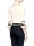 Back View - Click To Enlarge - ALEXANDER MCQUEEN - Rib trim ruffle collar knit top
