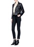 Figure View - Click To Enlarge - ALEXANDER MCQUEEN - Rib trim ruffle collar knit top