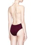 Back View - Click To Enlarge - SOLID & STRIPED - 'Alexandra' cross back one-piece swimsuit