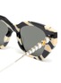 Detail View - Click To Enlarge - GUCCI - Zebra pattern acetate frame cateye sunglasses