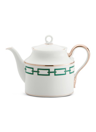 Main View - Click To Enlarge - GINORI 1735 - Catene Porcelain Teapot with cover – Smeraldo
