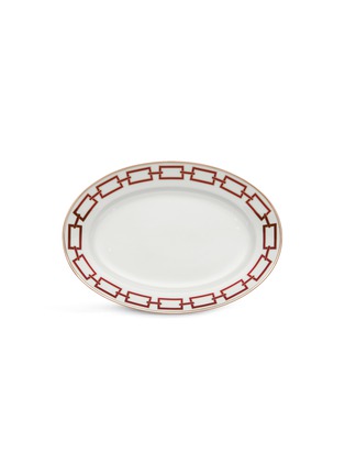 Main View - Click To Enlarge - GINORI 1735 - Catene Oval Porcelain Platter – 34cm – Scarlatto