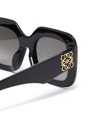 Detail View - Click To Enlarge - LOEWE - Square frame acetate anagram oversized sunglasses