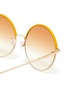 Detail View - Click To Enlarge - LOEWE - Round metal frame gradient len sunglasses