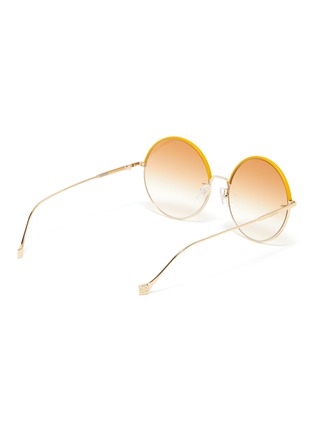 Figure View - Click To Enlarge - LOEWE - Round metal frame gradient len sunglasses
