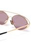 Detail View - Click To Enlarge - LOEWE - Oval frame metal sunglasses