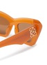 Detail View - Click To Enlarge - LOEWE - Angular frame acetate anagram oversized sunglasses