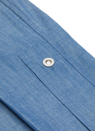  - 3.1 PHILLIP LIM - Chambray side snap belted wide leg utility pants