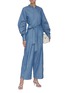 Figure View - Click To Enlarge - 3.1 PHILLIP LIM - Chambray side snap belted wide leg utility pants