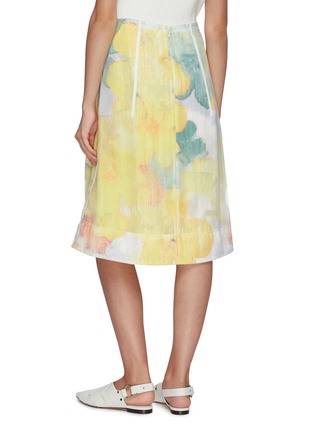 Back View - Click To Enlarge - 3.1 PHILLIP LIM - Abstract floral print fil coupé A-line skirt