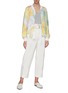 Figure View - Click To Enlarge - 3.1 PHILLIP LIM - Abstract floral print fil coupé zip-up bomber jacket
