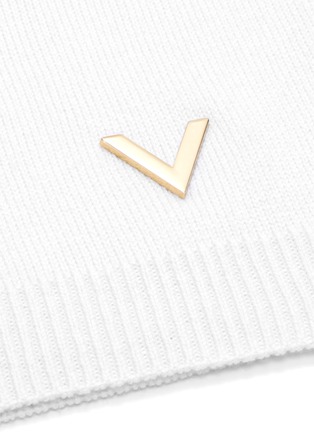  - VALENTINO GARAVANI - Metallic V logo embellished sweater