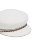Detail View - Click To Enlarge - EUGENIA KIM - 'Sabrina' pearl crystal embellished chain newsboy cap