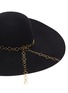 Detail View - Click To Enlarge - EUGENIA KIM - 'Bunny' chain embellished wide brim fedora hat
