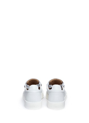 Back View - Click To Enlarge - 73426 - 'Foxy London' double zip leather sneakers