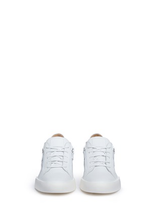 Front View - Click To Enlarge - 73426 - 'Foxy London' double zip leather sneakers