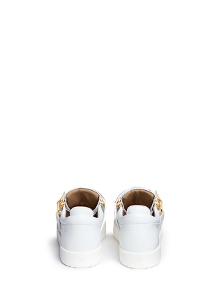 Back View - Click To Enlarge - 73426 - 'May London' buckle strap leather sneakers
