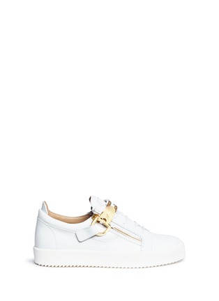 Main View - Click To Enlarge - 73426 - 'May London' buckle strap leather sneakers