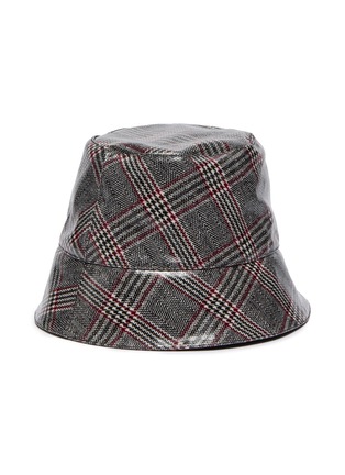 Figure View - Click To Enlarge - EUGENIA KIM - 'Charlie' check plaid print bucket hat