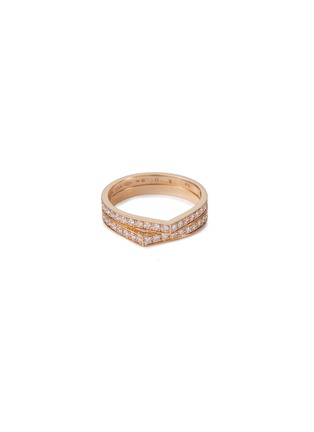 Main View - Click To Enlarge - REPOSSI - 'Antifer' diamond 18k rose gold double row ring
