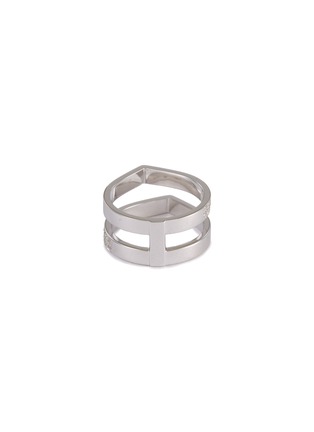 Figure View - Click To Enlarge - REPOSSI - 'Antifer' diamond 18k white gold double row ring
