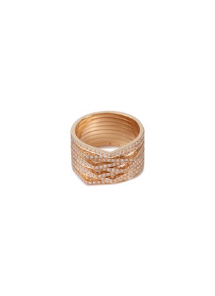 Main View - Click To Enlarge - REPOSSI - 'Antifer' diamond 18k rose gold eight row ring