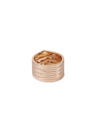 Figure View - Click To Enlarge - REPOSSI - 'Antifer' diamond 18k rose gold eight row ring
