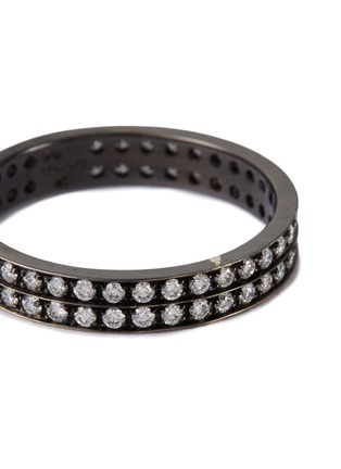 Detail View - Click To Enlarge - REPOSSI - 'Berbère' diamond 18k black gold single row ring
