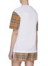 Back View - Click To Enlarge - BURBERRY - Check Sleeve Detail T-shirt