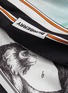  - BURBERRY - Monkey print silk scarf detail off-shoulder bodysuit