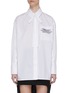 Main View - Click To Enlarge - BURBERRY - Location Print Pocket Oversized Shirt