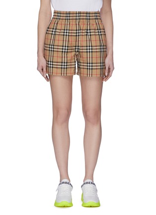 Main View - Click To Enlarge - BURBERRY - Side Stripe Vintage Check Shorts