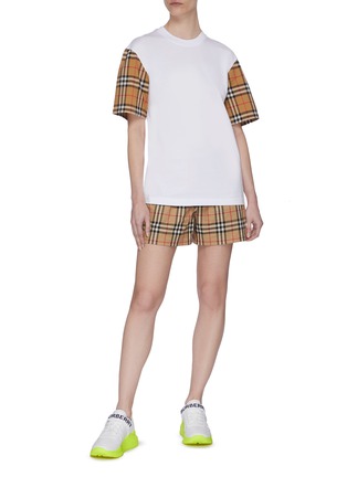Figure View - Click To Enlarge - BURBERRY - Side Stripe Vintage Check Shorts