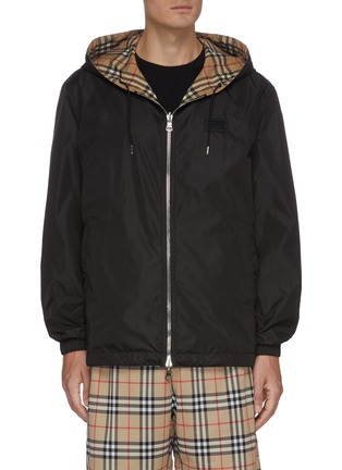 Main View - Click To Enlarge - BURBERRY - Reversible vintage check print jacket