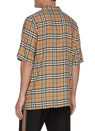 Back View - Click To Enlarge - BURBERRY - Vintage check print twill shirt