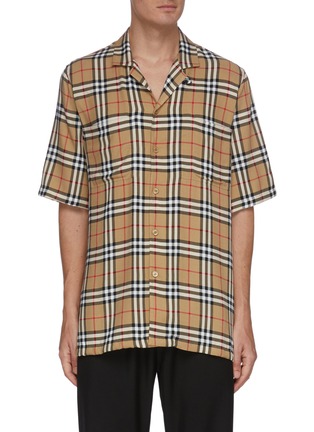 Main View - Click To Enlarge - BURBERRY - Vintage check print twill shirt