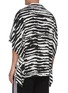 Back View - Click To Enlarge - BURBERRY - Cape detail monochromatic zebra print shirt