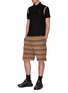 Figure View - Click To Enlarge - BURBERRY - Contrast stripe logo embroidered polo