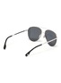 Figure View - Click To Enlarge - BURBERRY - Monogram metal frame aviator sunglasses
