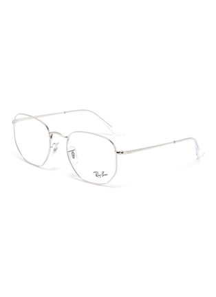 Main View - Click To Enlarge - RAY-BAN - Angled metal frame aviator optical glasses
