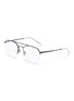 Main View - Click To Enlarge - RAY-BAN - Double bridge metal frame optical glasses