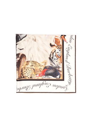 Detail View - Click To Enlarge - BURBERRY - Animal print silk scarf