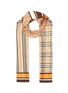 Main View - Click To Enlarge - BURBERRY - Logo monogram vintage check silk scarf