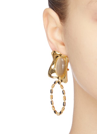 Figure View - Click To Enlarge - EJING ZHANG - 'Rhode' pendant earrings